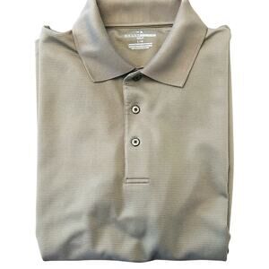 Grand Slam Brown Men's Short Sleeve Golf Shirt Large